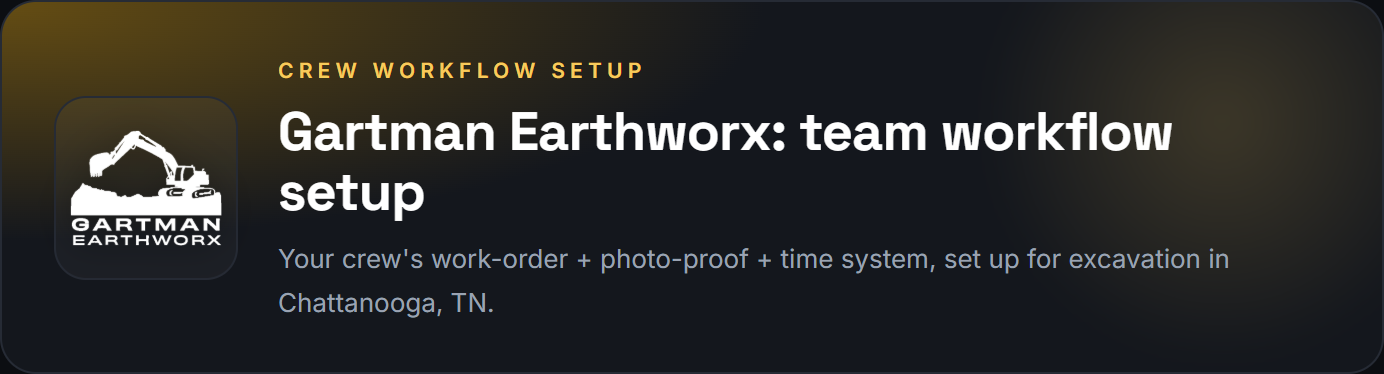 Field job tracking guide